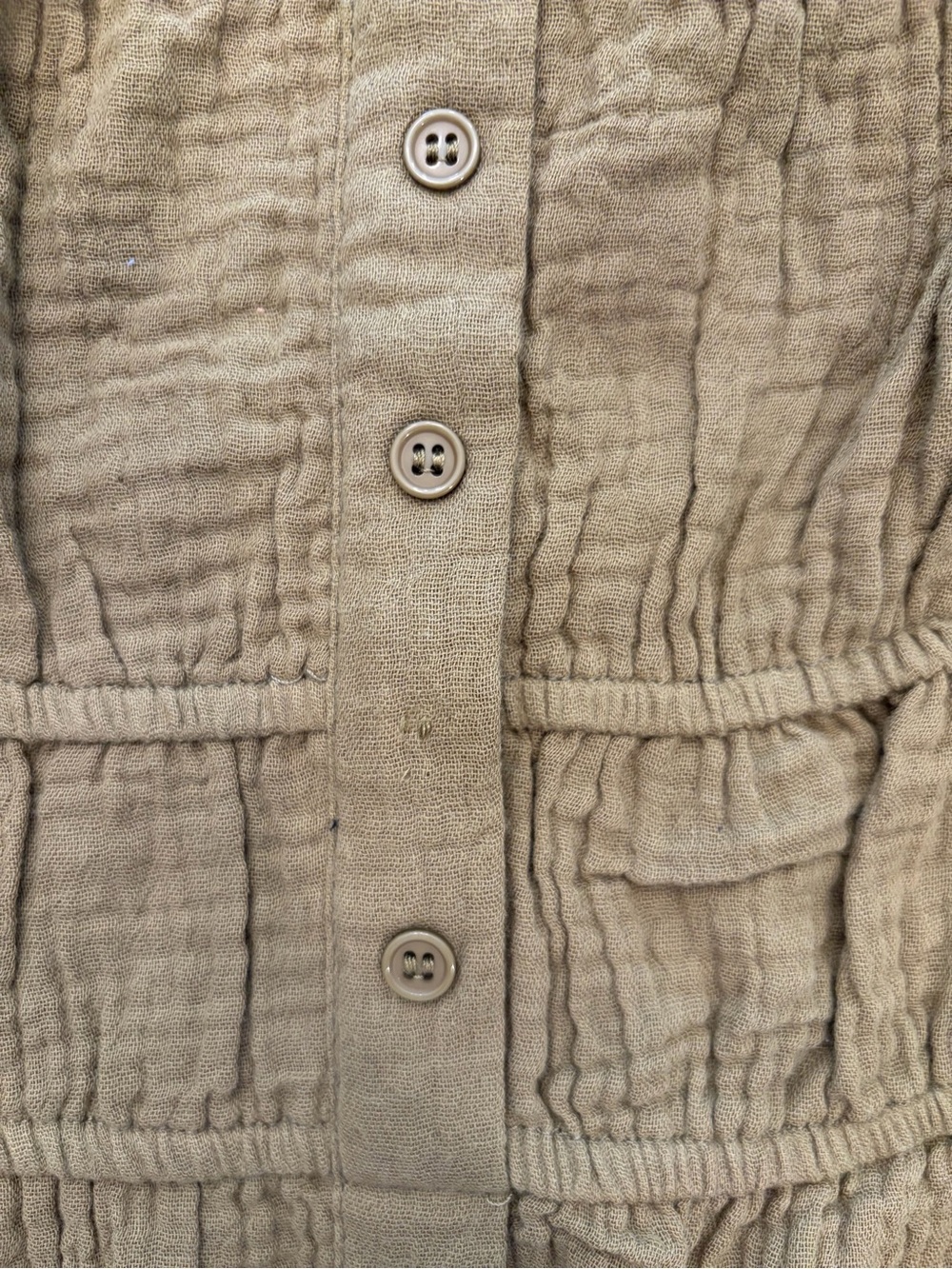 Steve Madden Olive Ruffle Sleeve Button Front Top NWT - Picture 3 of 5